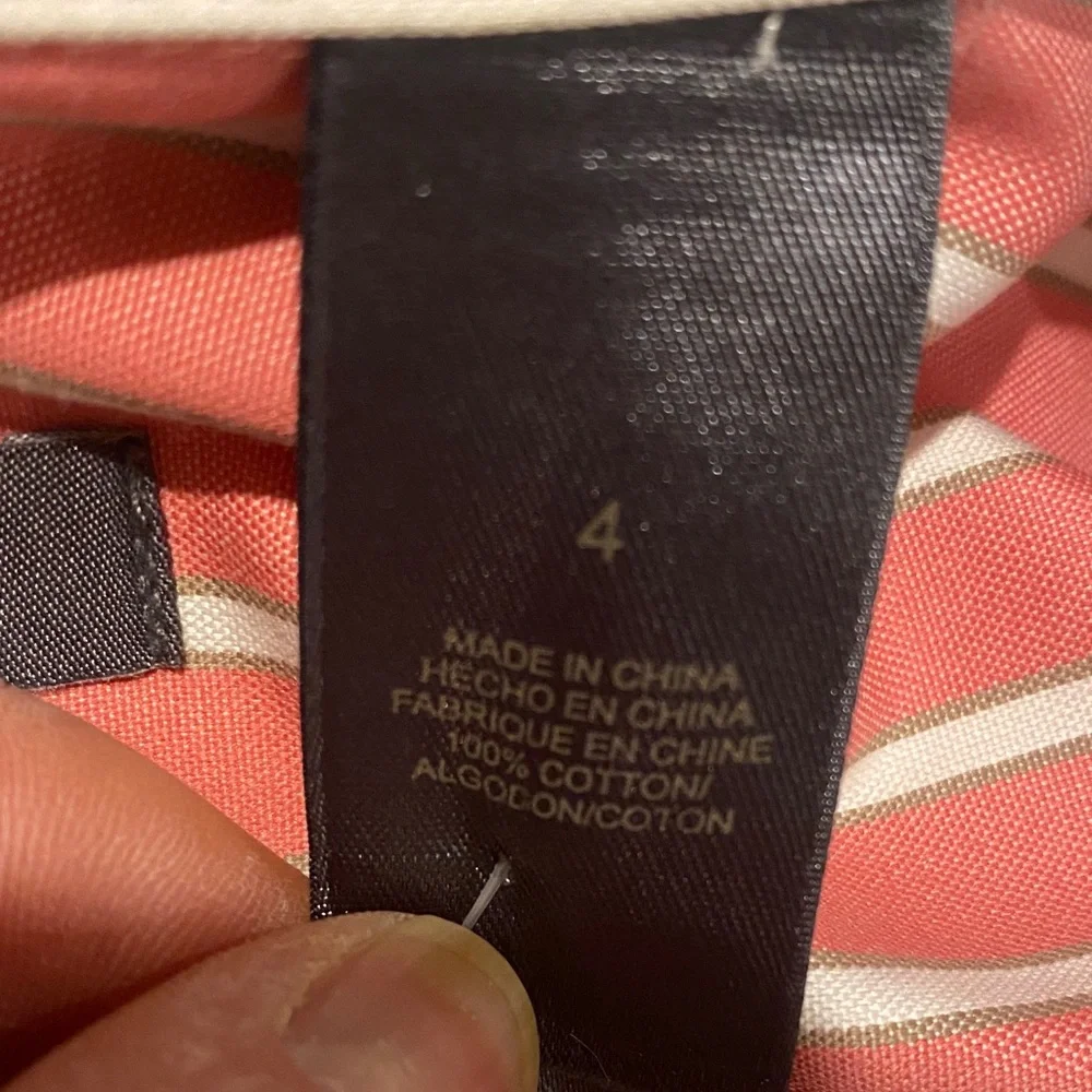 Stylish Pink and White Striped Women’s Dress Shirt - Picture 8 of 8